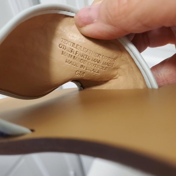 NWOB Talbots "HANNAH ZIG-ZAG" Stripe Straw Slides Size 6, Preppy, Fun, Colorful - Picture 7 of 9